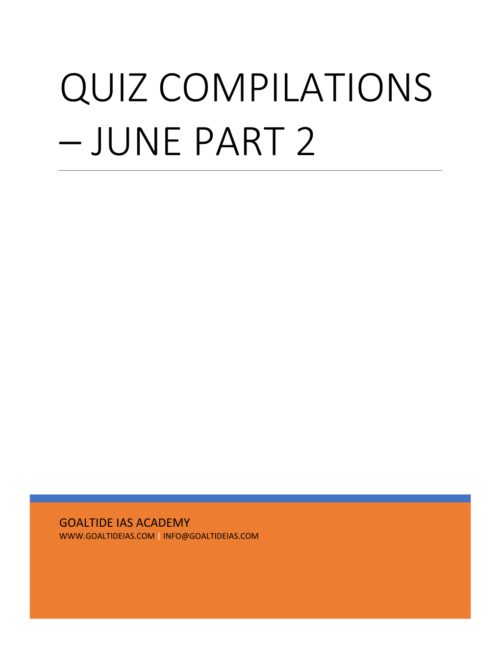 Quiz Compilations – June Part 2