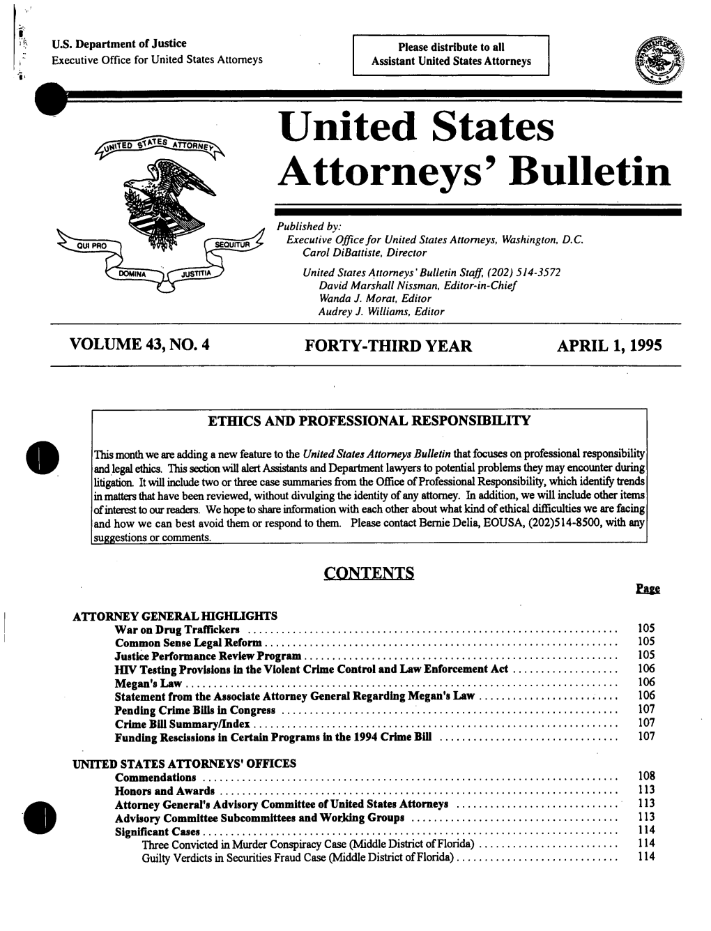 United States Attorneys Bulletin