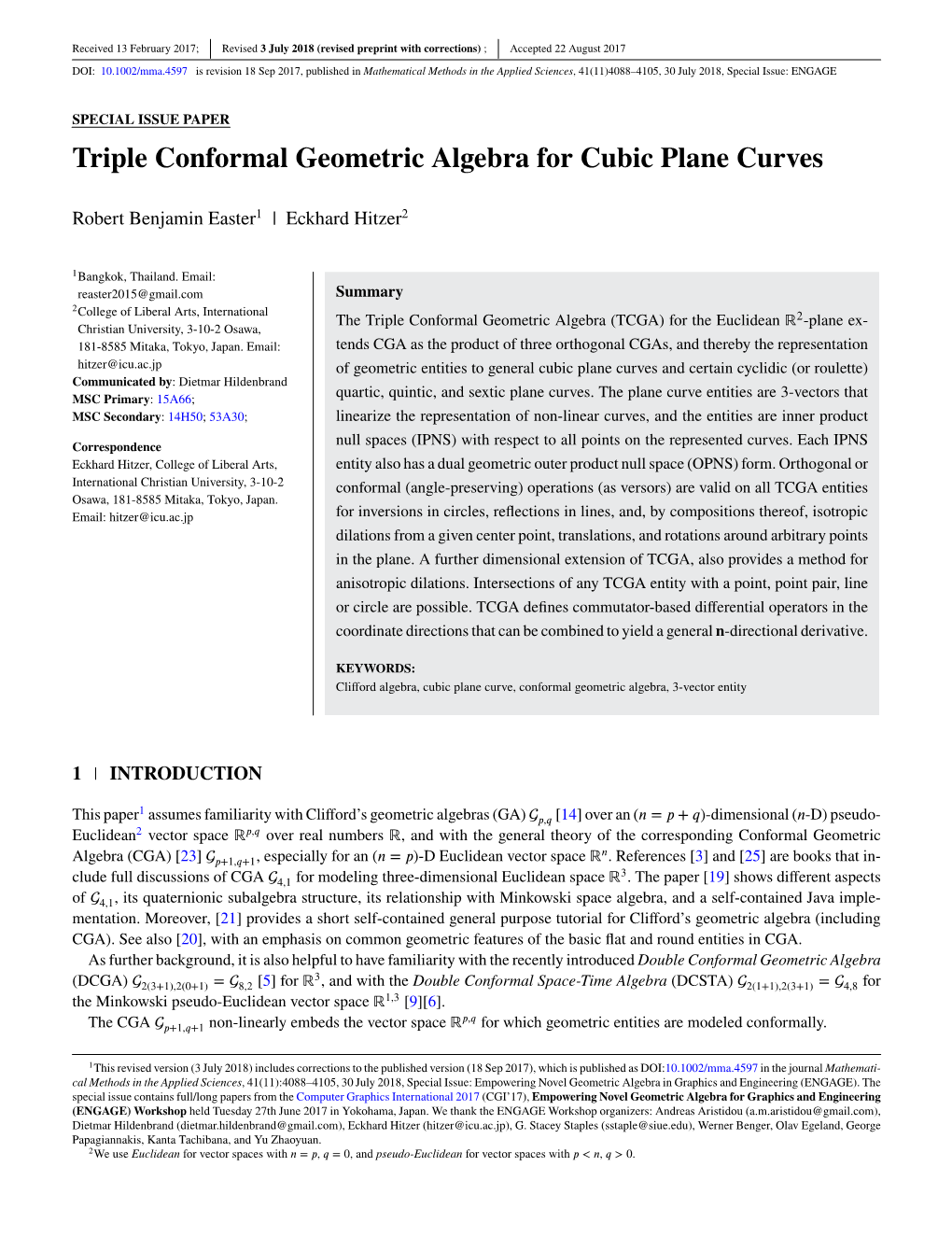 Triple Conformal Geometric Algebra for Cubic Plane Curves