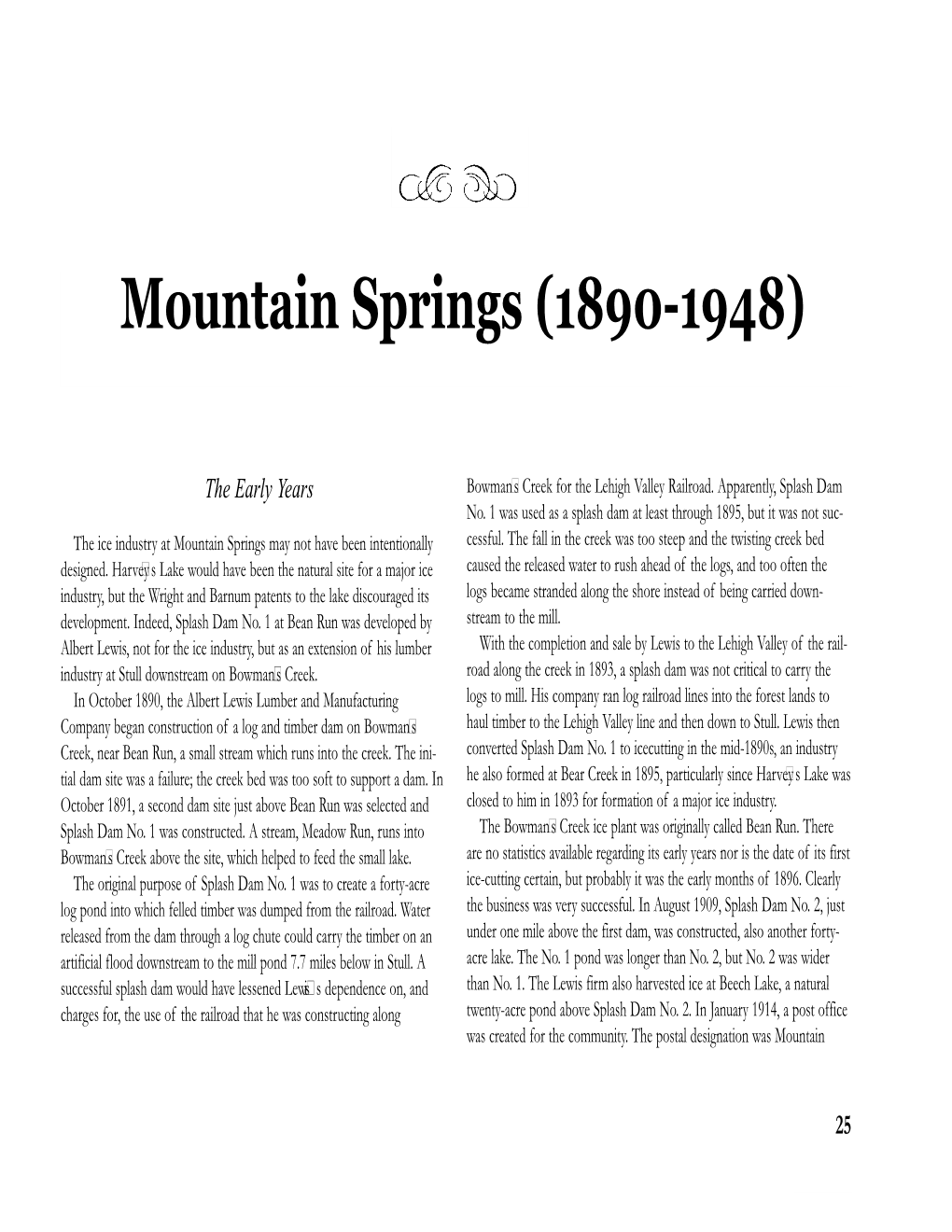 Mountain Springs (1890-1948)