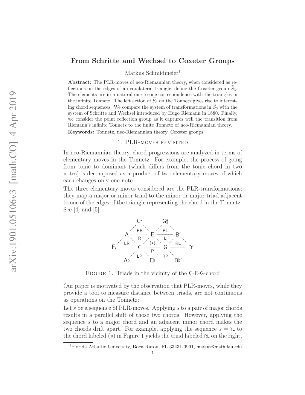 From Schritte and Wechsel to Coxeter Groups 3