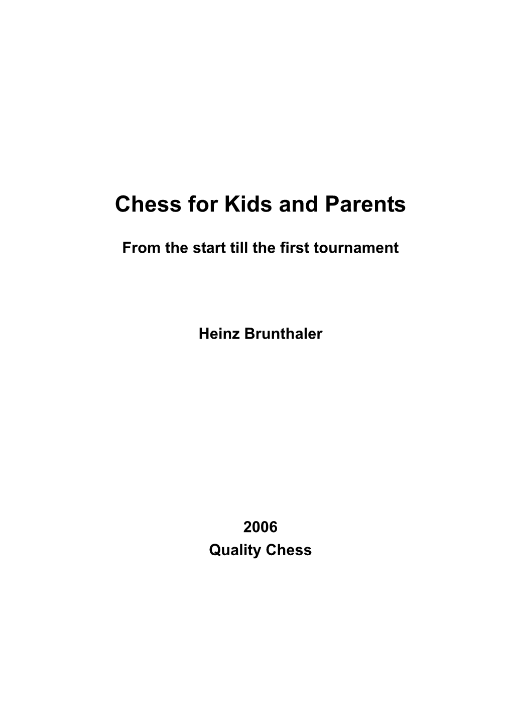 Chess for Kids and Parents