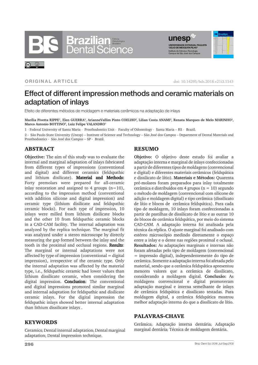 Effect of Different Impression Methods and Ceramic Materials On