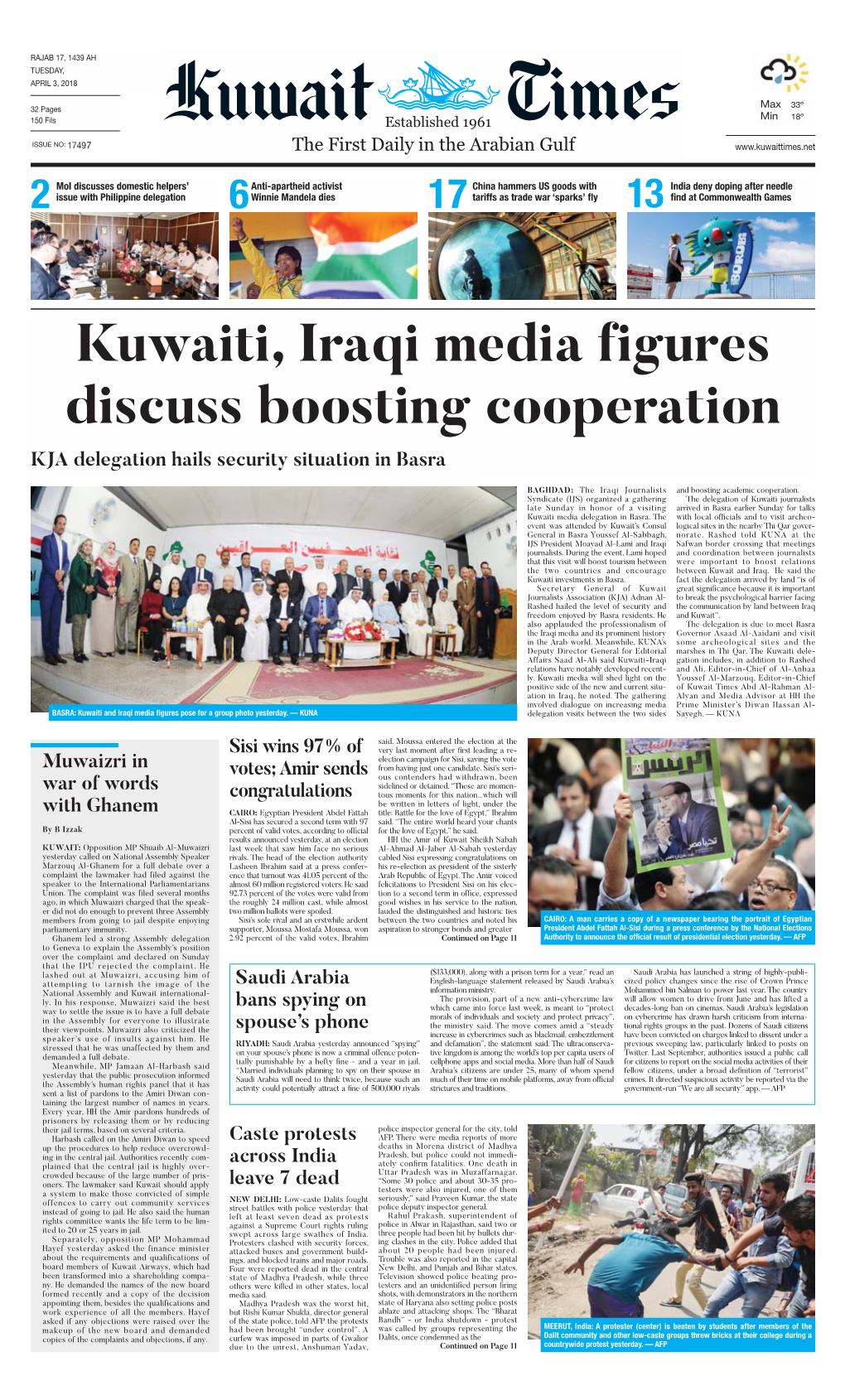 Kuwaittimes 3-4-2018.Qxp Layout 1