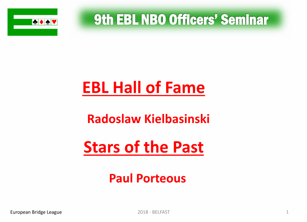 Hall of Fame Stars of the Past – Radek