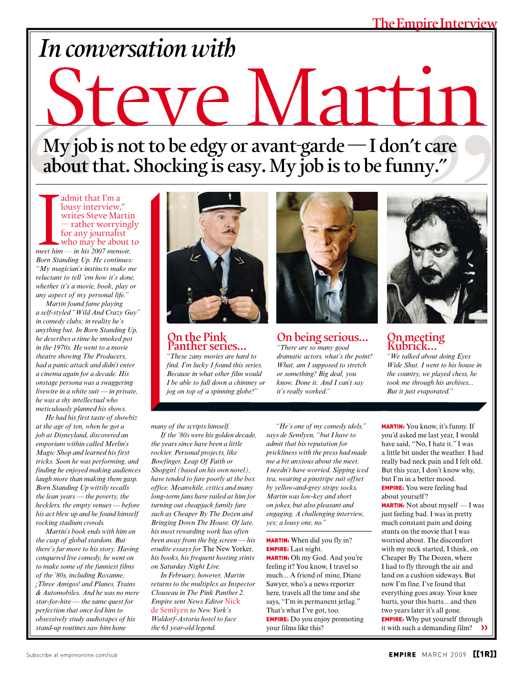 In Conversation with Steve Martin My Job Is Not to Be Edgy Or Avant-Garde — I Don’T Care About That