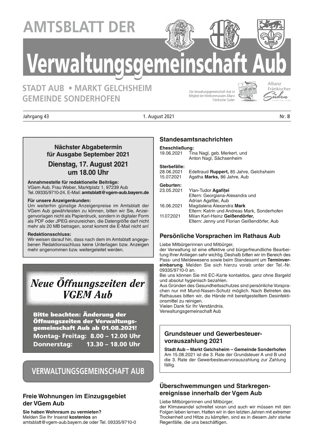 Amtsblatt August 2021