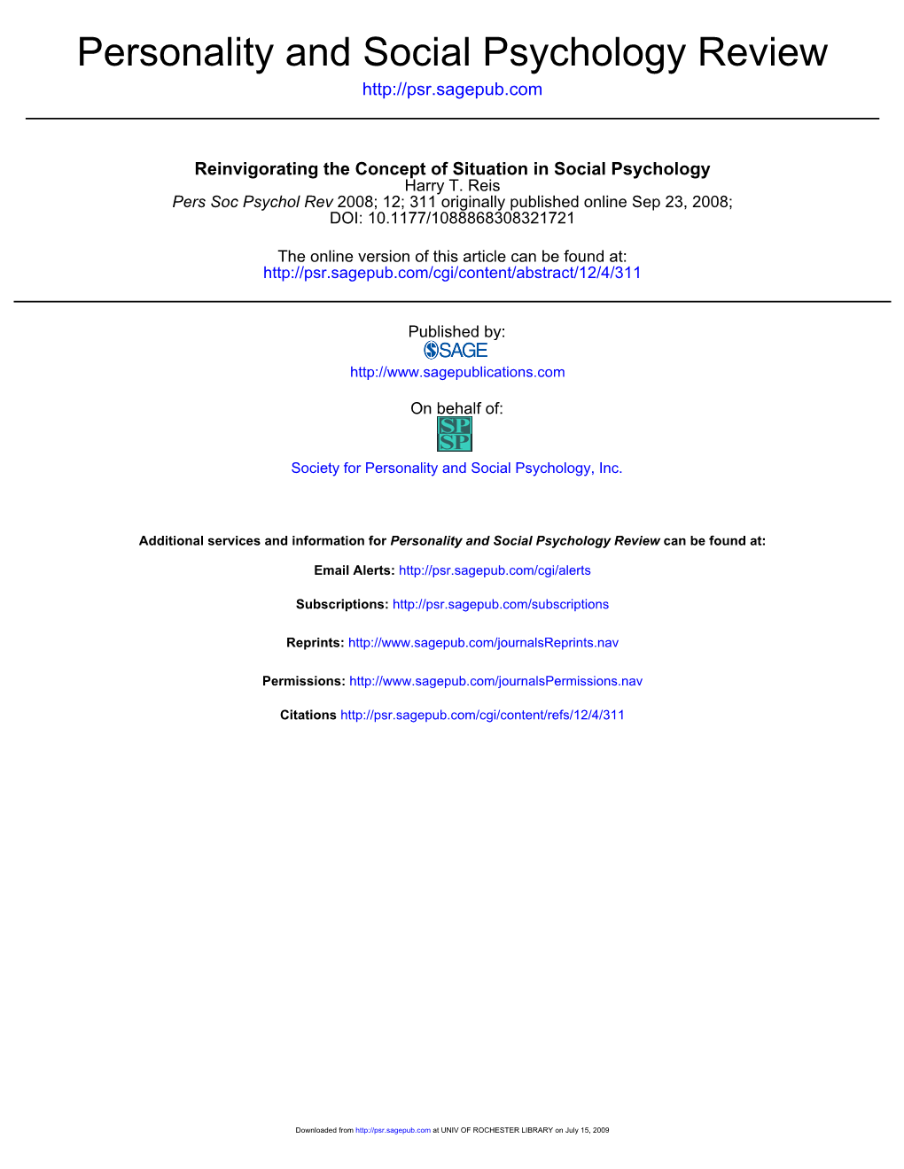 Personality and Social Psychology Review