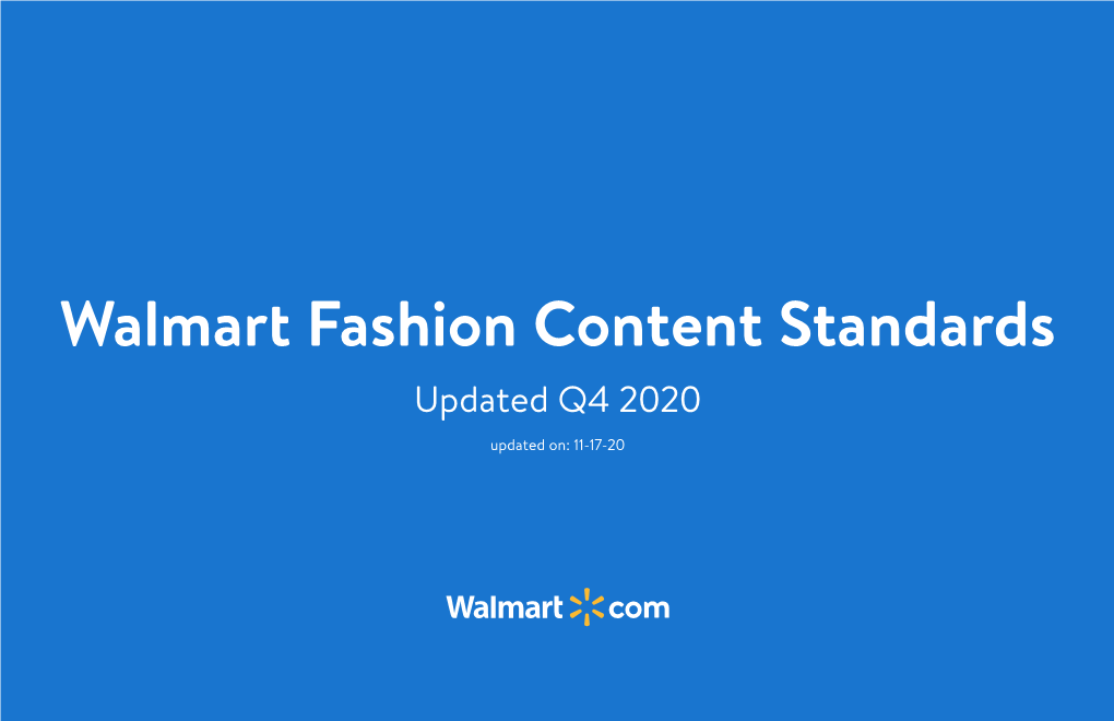 Fashion Content Standards Guide