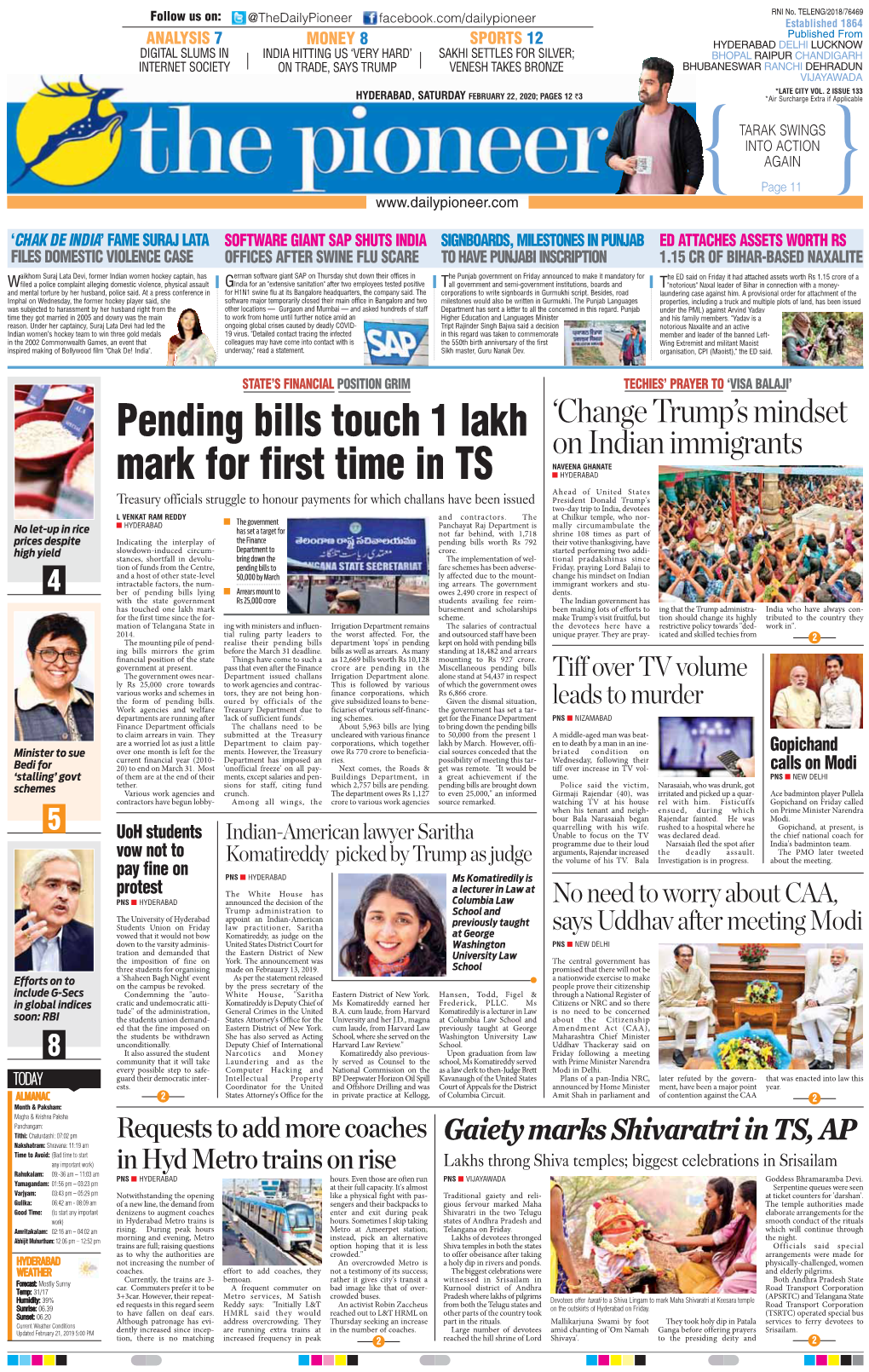 Pending Bills Touch 1 Lakh Mark for First Time in TS