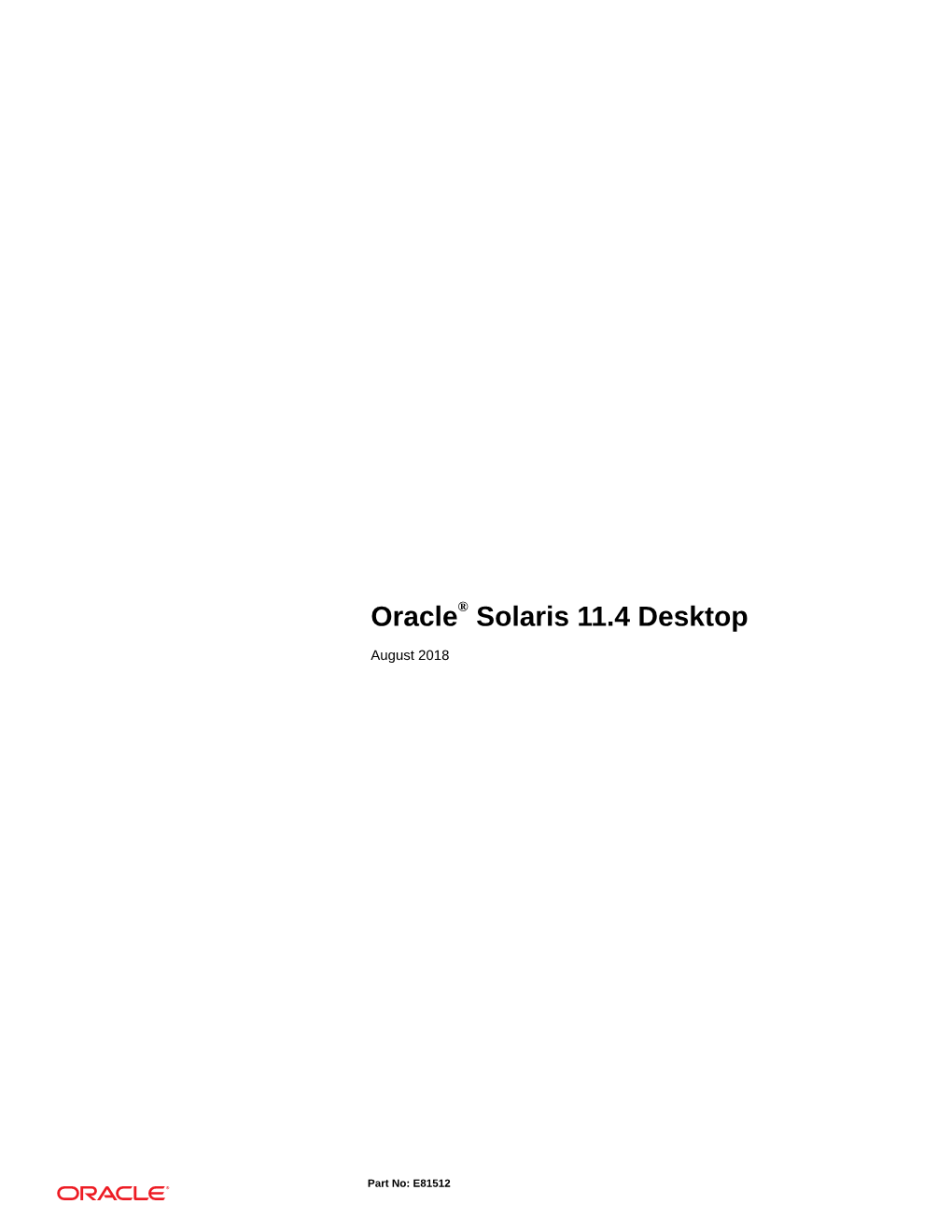 Oracle® Solaris 11.4 Desktop 2 Oracle Solaris 11.4 Desktop