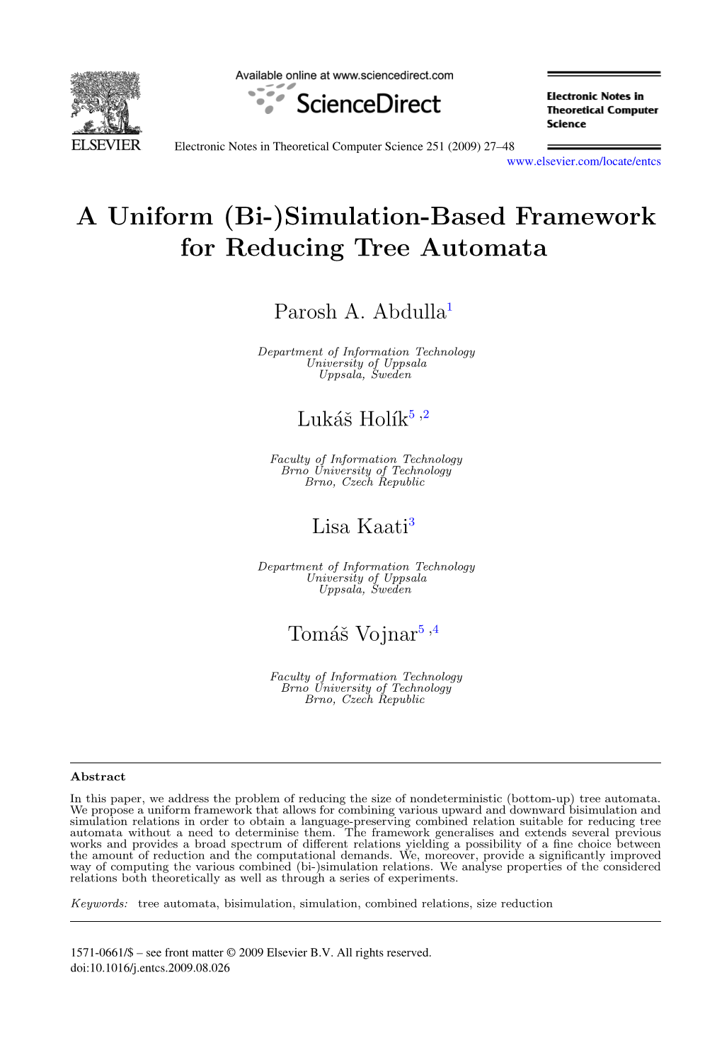 A Uniform (Bi-)Simulation-Based Framework for Reducing Tree Automata