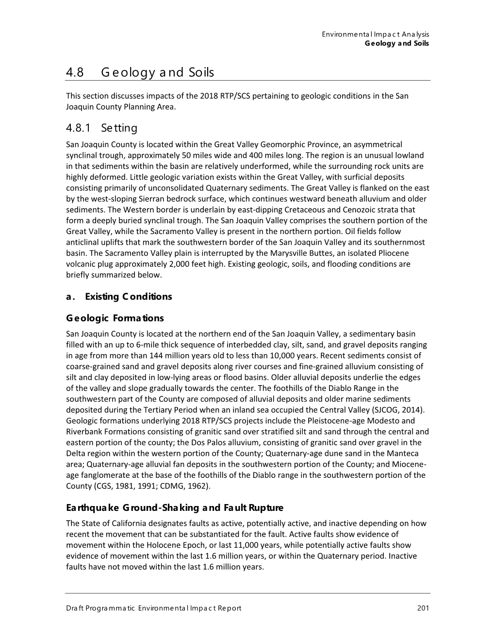 4.8 Geology and Soils