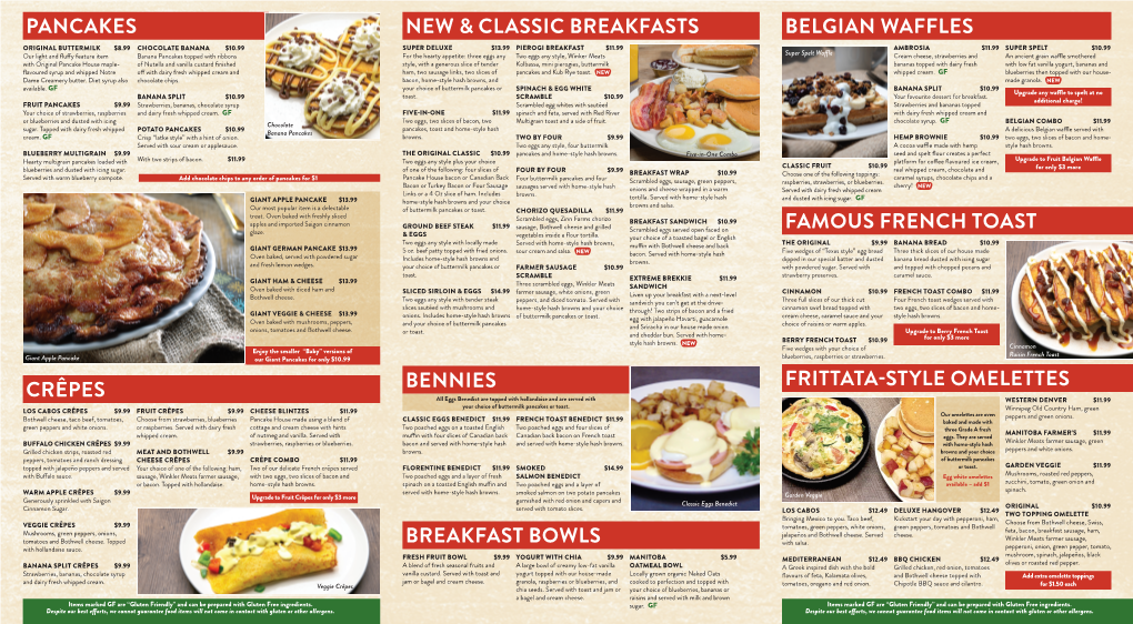 Pancakes New & Classic Breakfasts Belgian Waffles