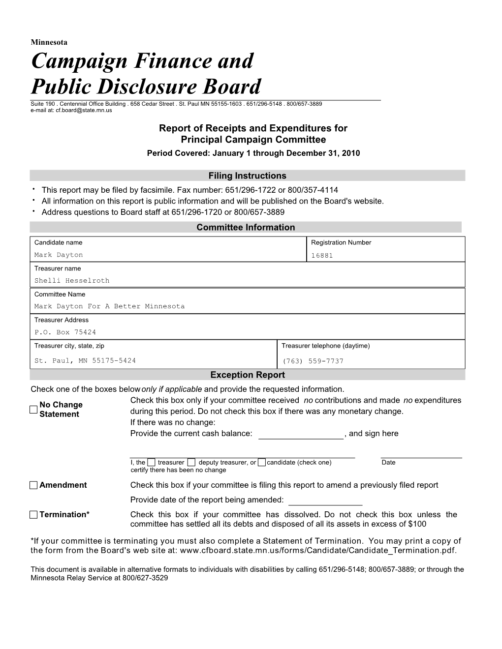 Campaign Finance and Public Disclosure Board