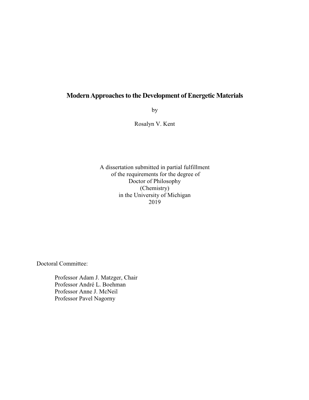 Modern Approaches to the Development of Energetic Materials