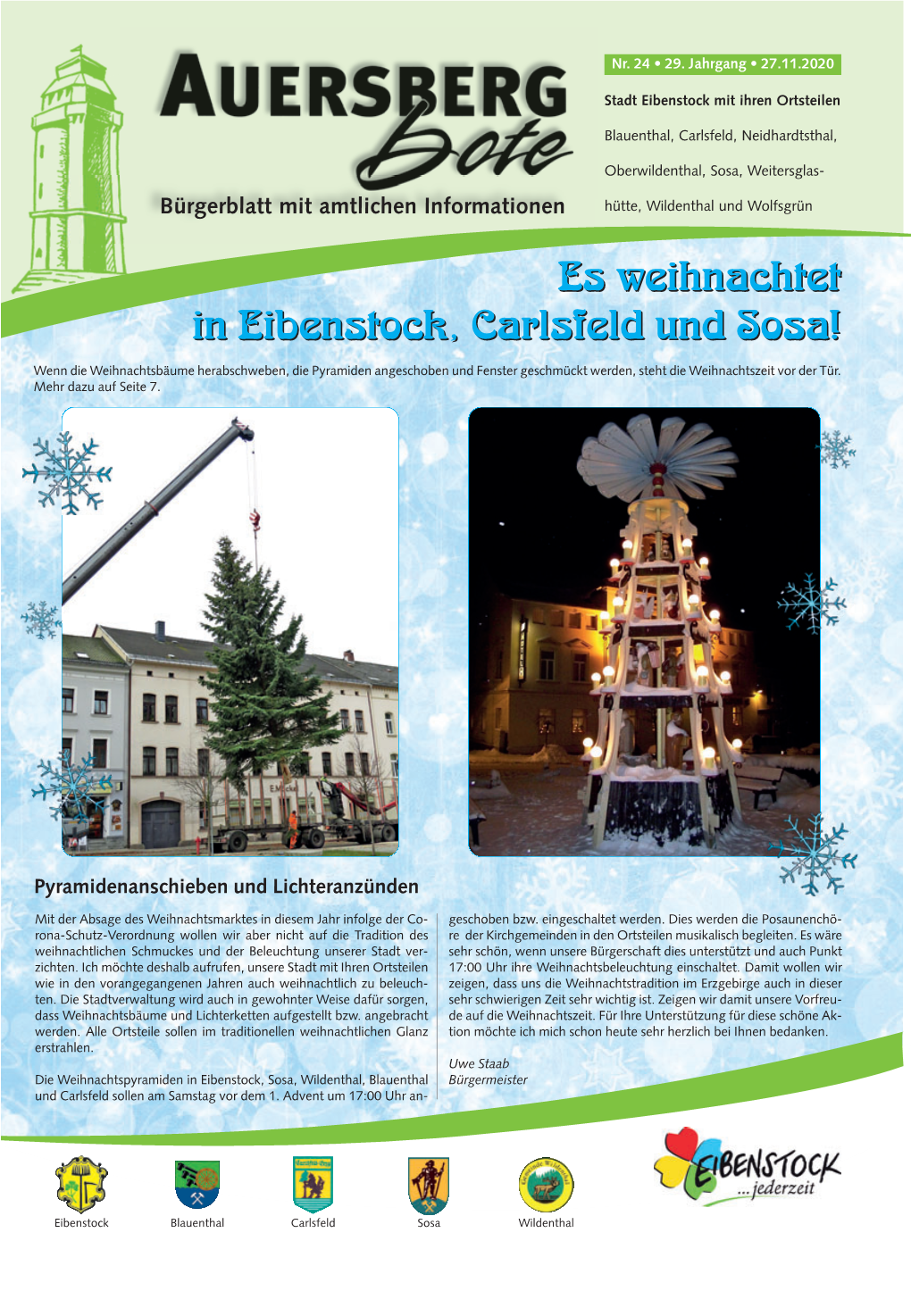 Es Weihnachtet in Eibenstock, Carlsfeld Und Sosa! Es Weihnachtet