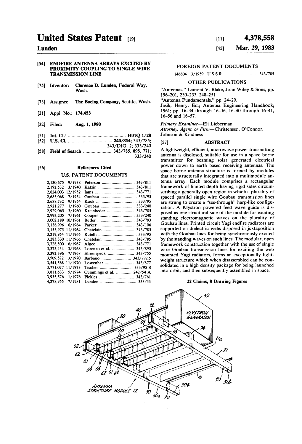 End Fire Radiators Are 3,155,975 1/1964 Chatelain