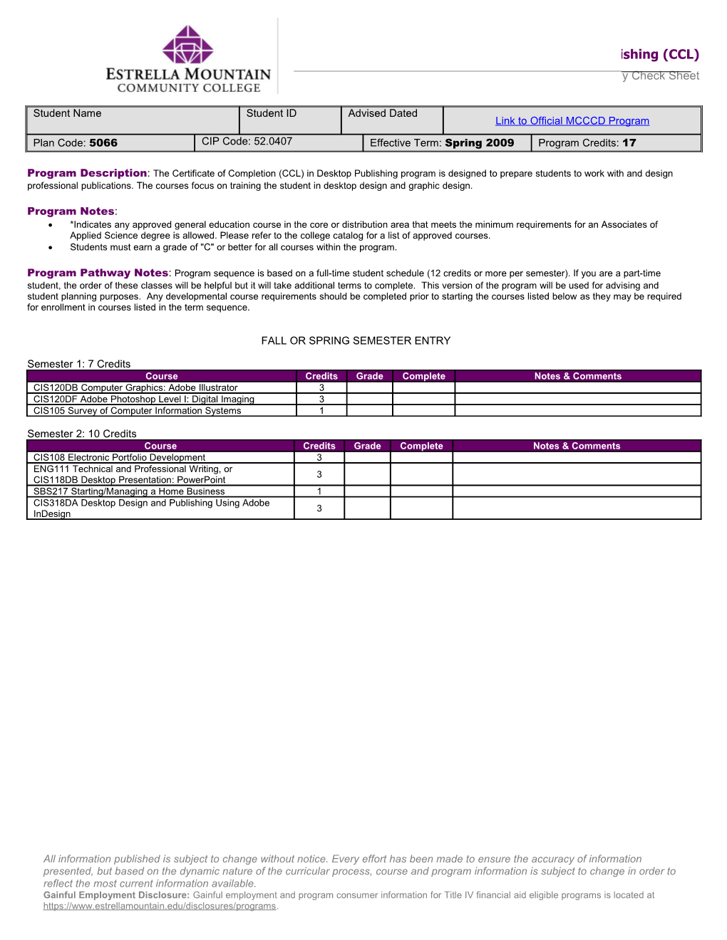 Students Must Earn a Grade of C Or Better for All Courses Within the Program s3