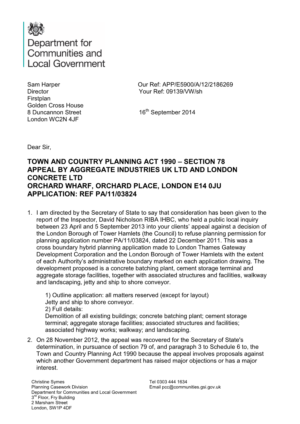 Town and Country Planning Act 1990 – Section 78 Appeal