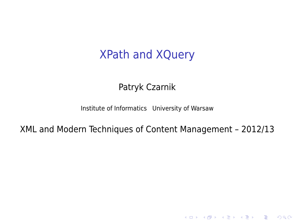 Xpath and Xquery