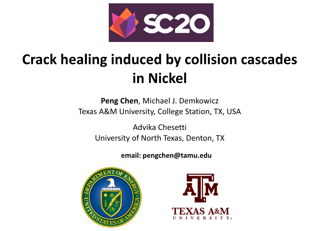 Crack Healing Induced by Collision Cascades in Nickel