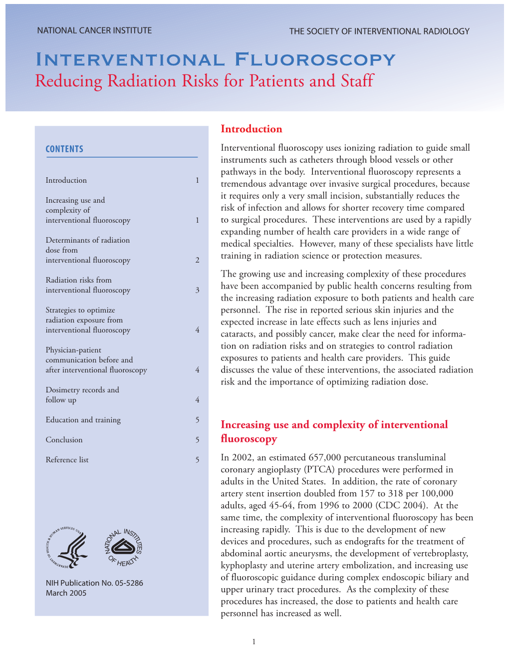 Interventional Fluoroscopy Reducing Radiation Risks for Patients and Staff