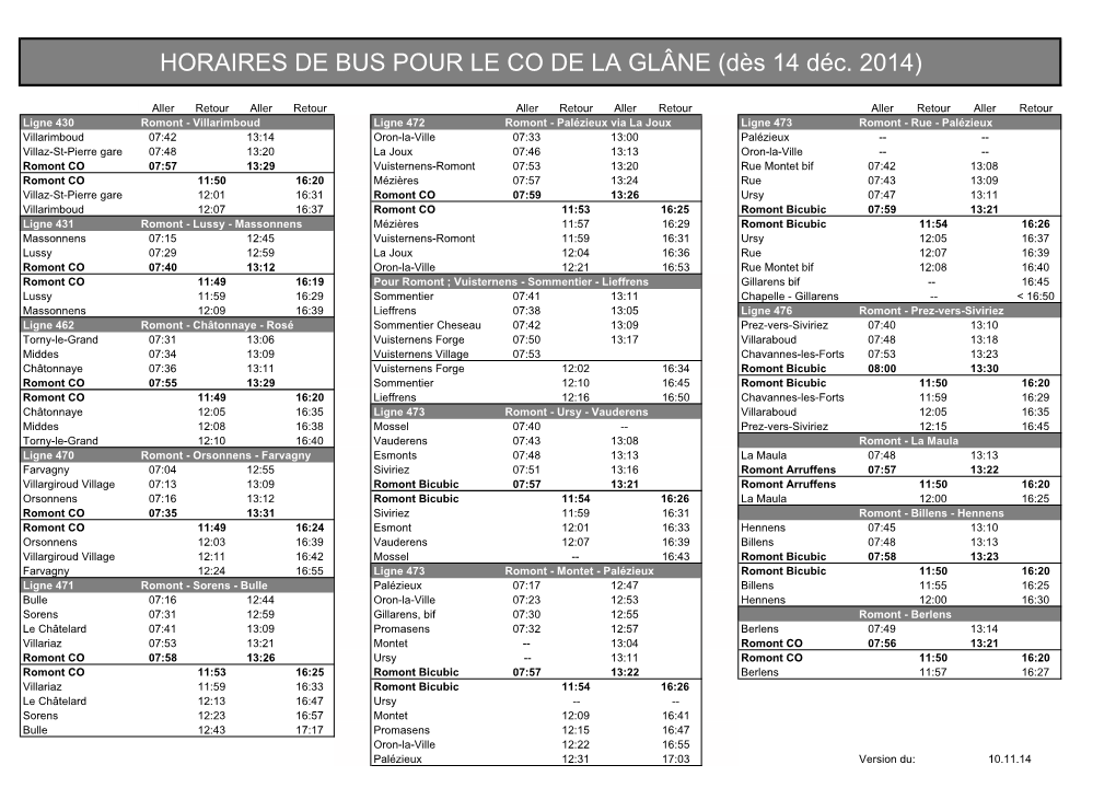 Horaires Des Transports