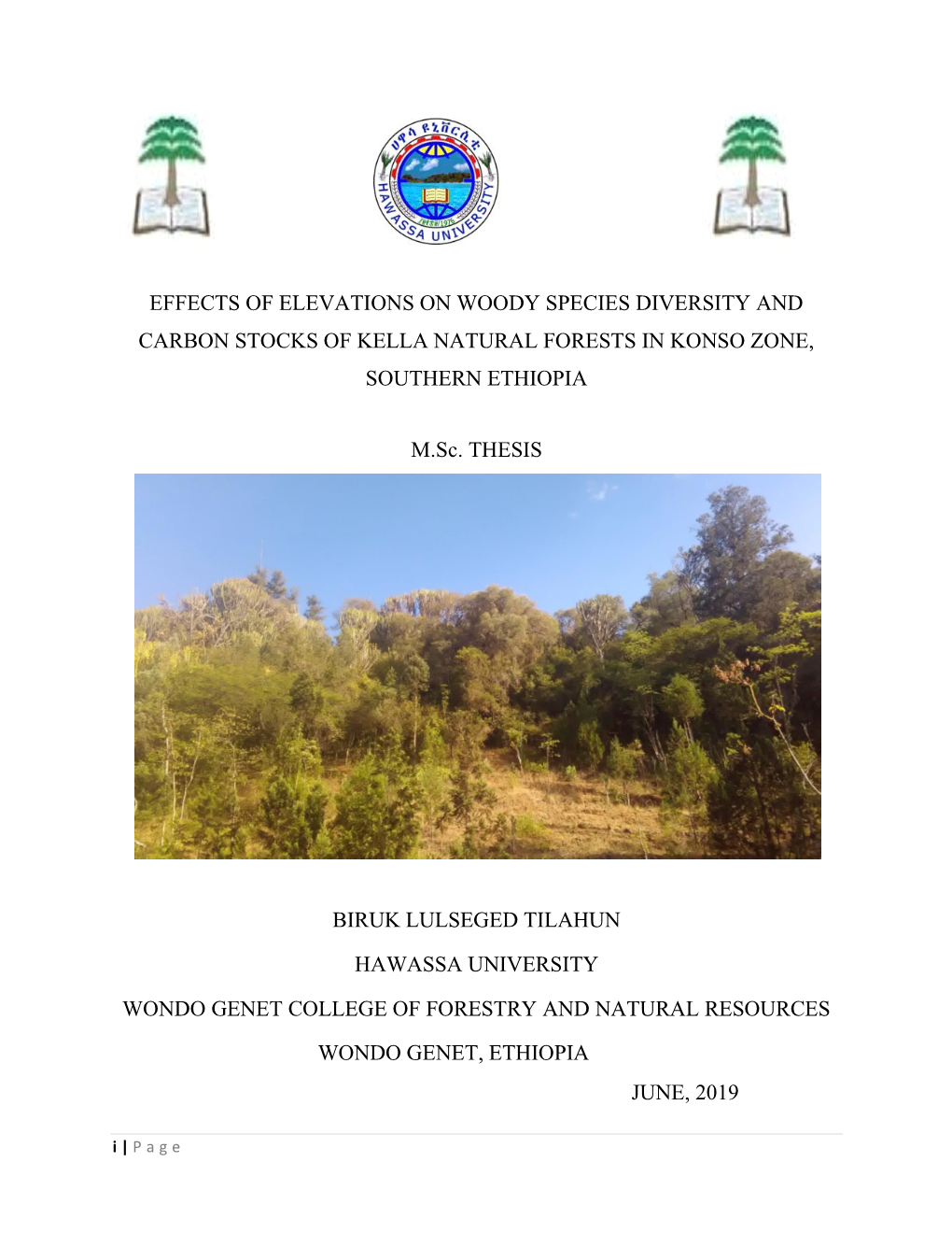 Effects of Elevations on Woody Species Diversity and Carbon Stocks of Kella Natural Forests in Konso Zone, Southern Ethiopia