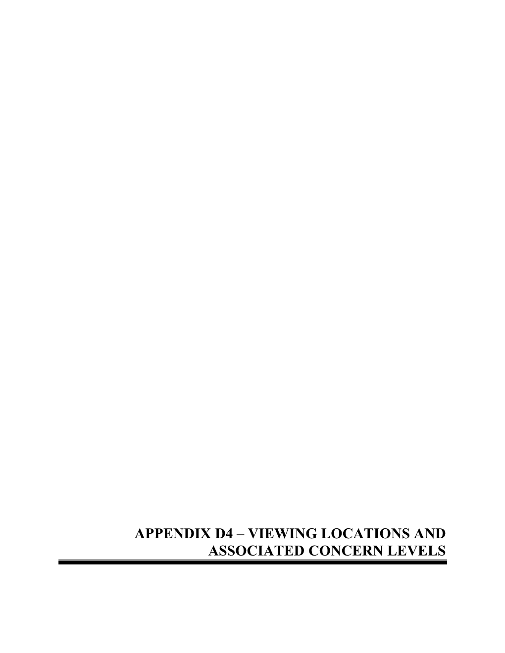 Viewing Locations and Associated Concern Levels