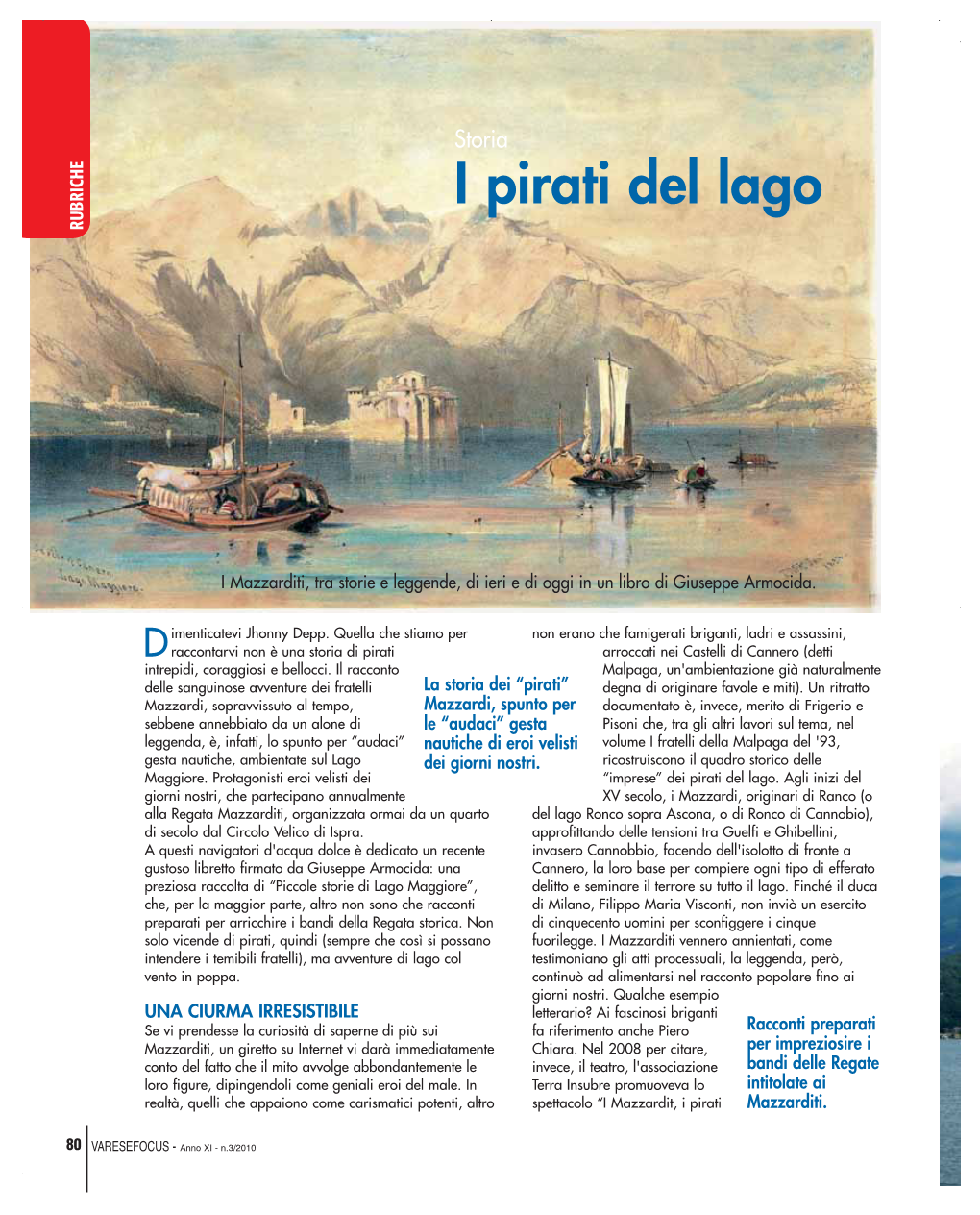 I Pirati Del Lago RUBRICHE