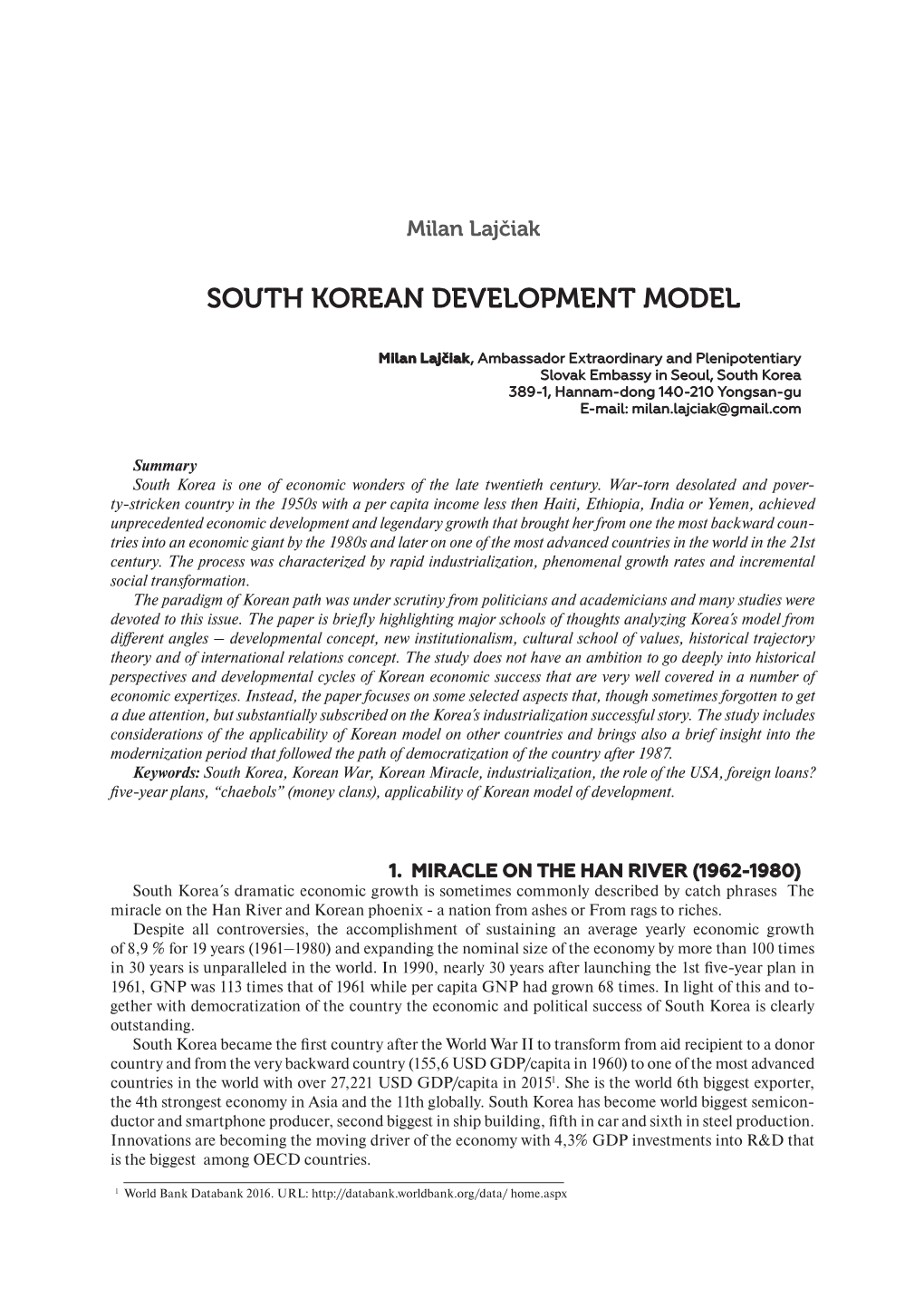 South Korean Development Model