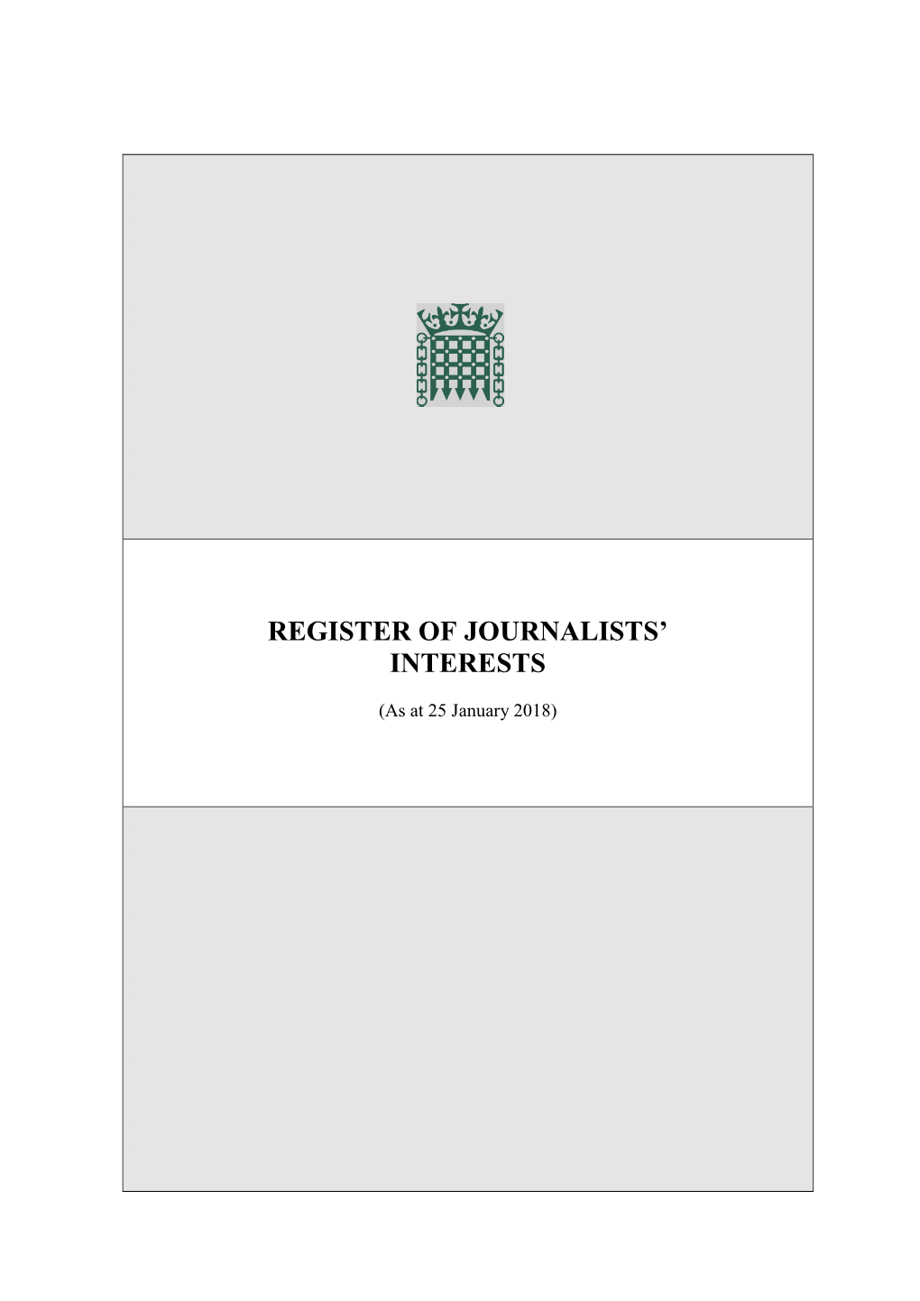 Register of Journalists' Interests