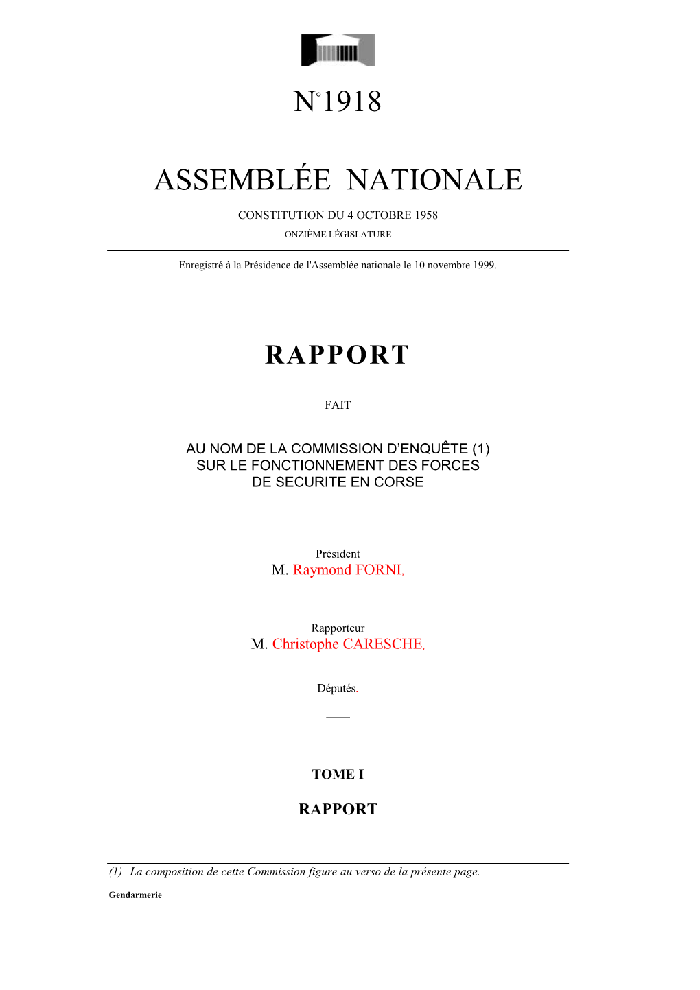 N°1918 Assemblée Nationale