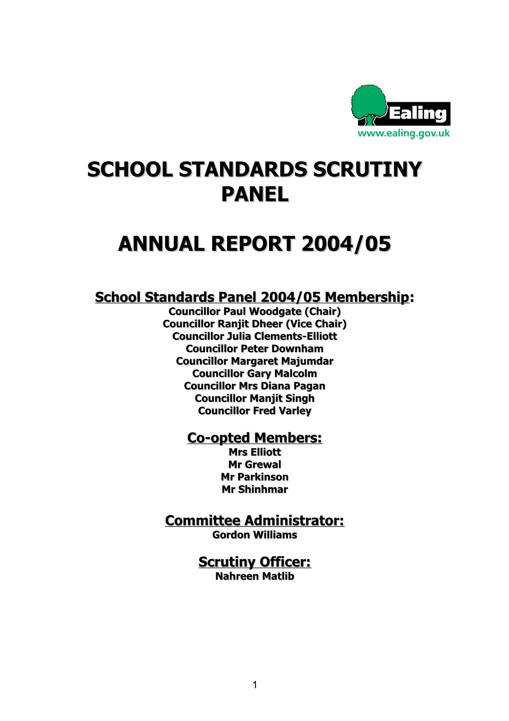 Community Scrutiny Annual Report