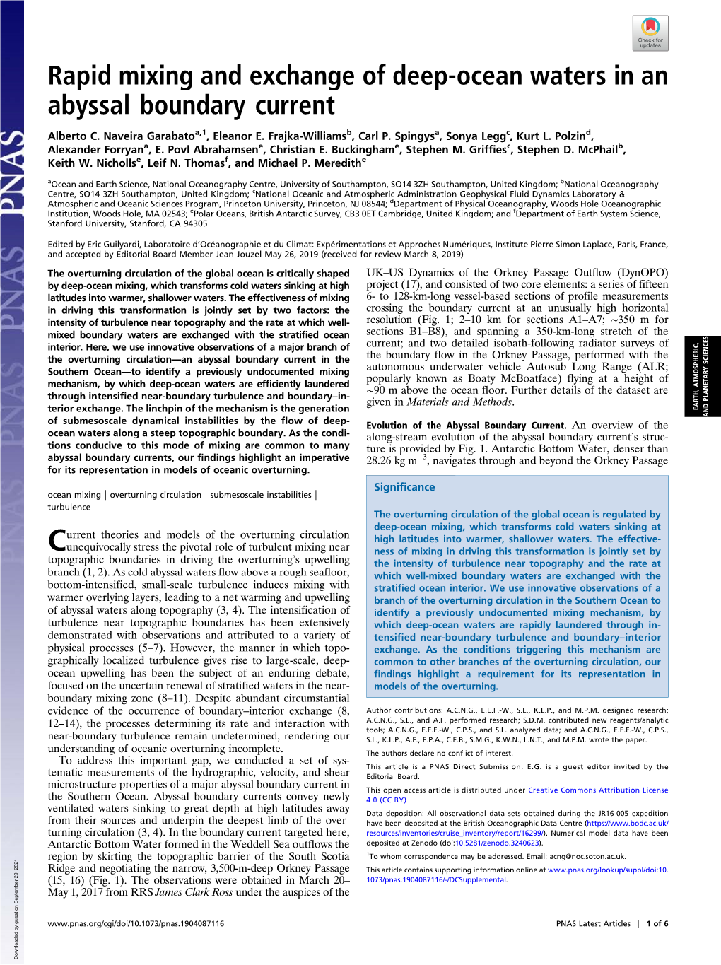 Rapid Mixing and Exchange of Deep-Ocean Waters in an Abyssal Boundary Current