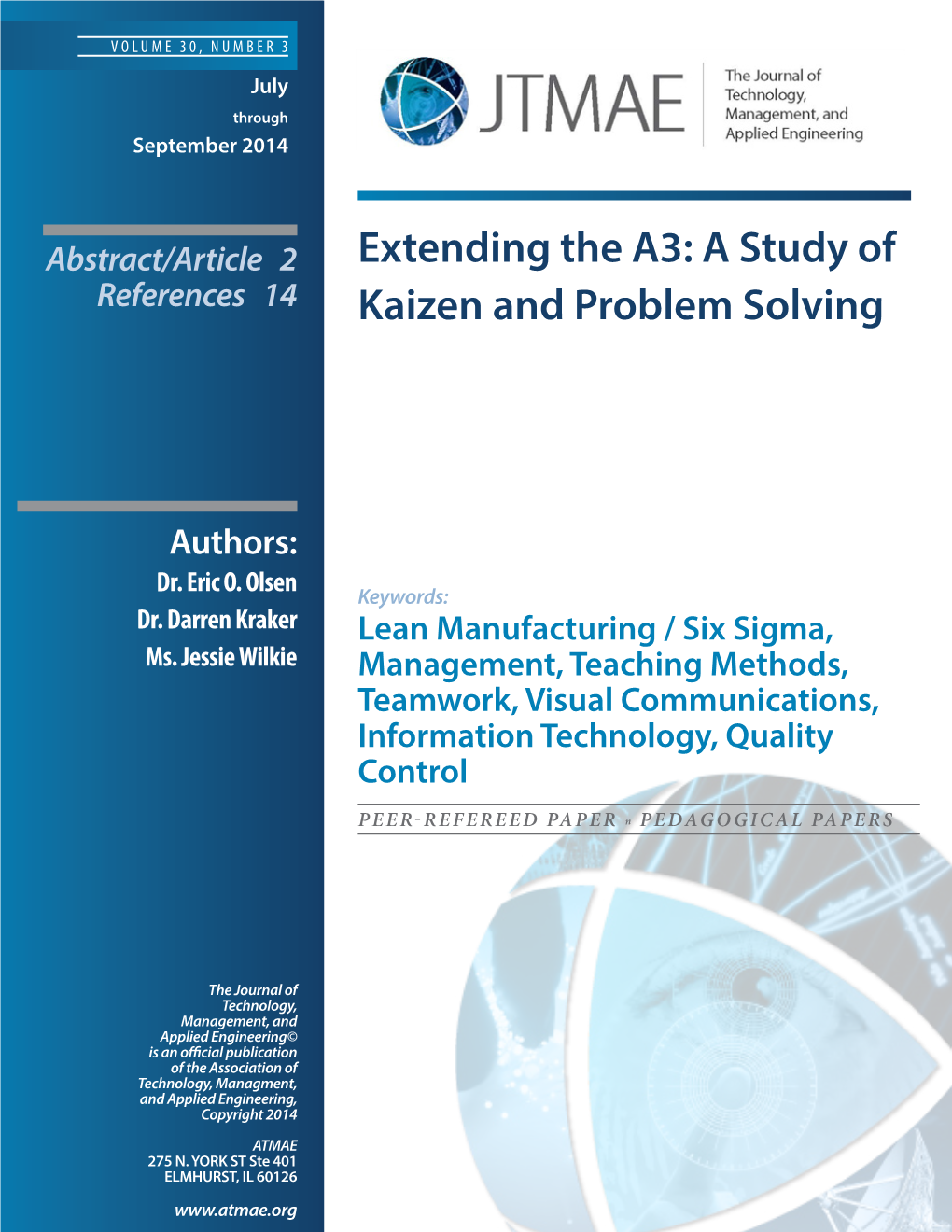 Extending the A3: a Study of Kaizen and Problem Solving