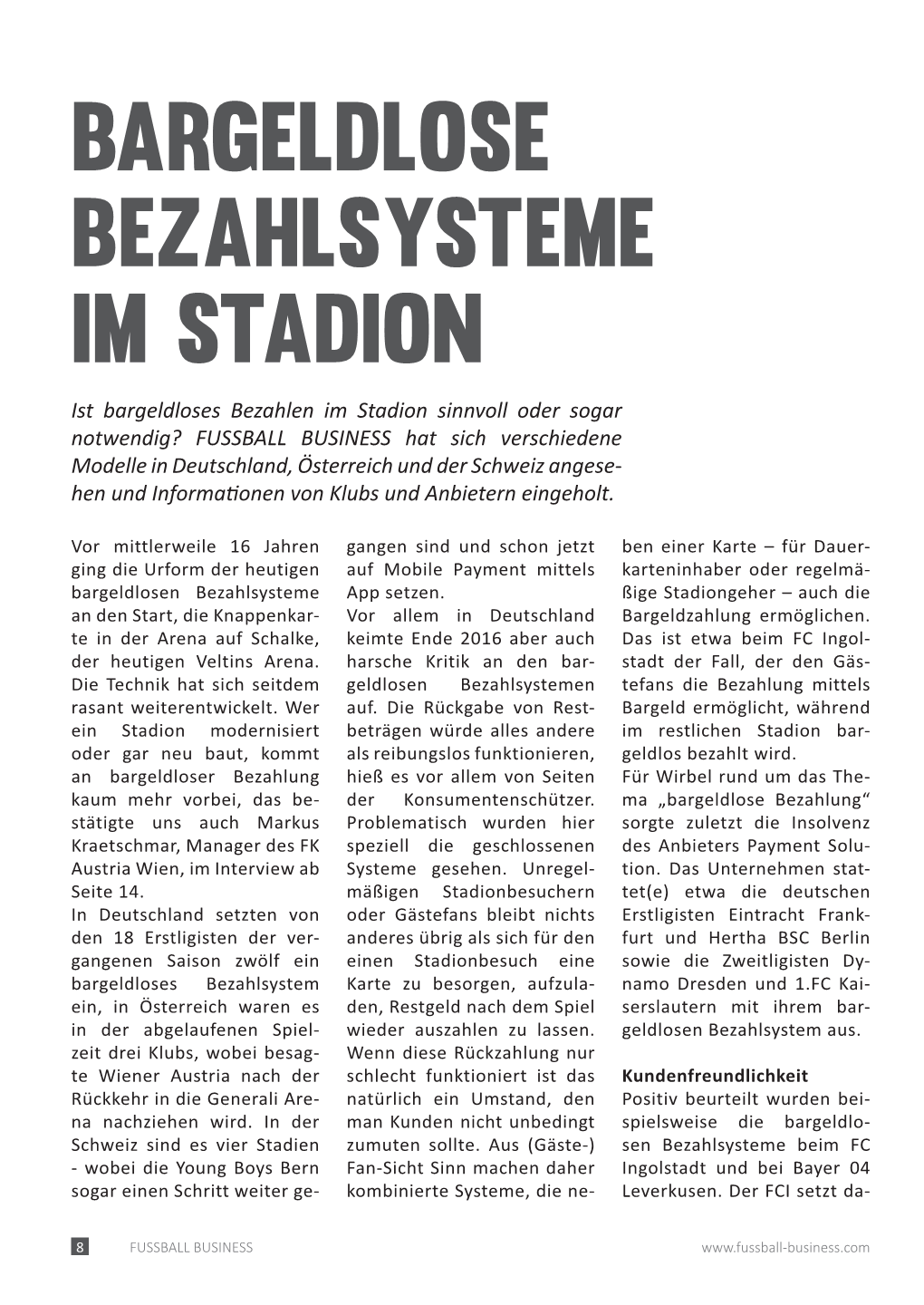 Bargeldlose Bezahlsysteme Im Stadion