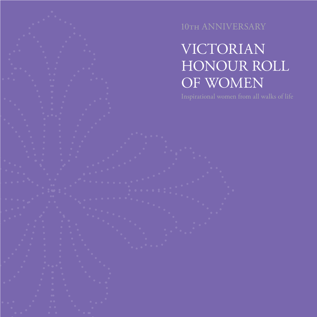 Victorian Honour Roll of Women