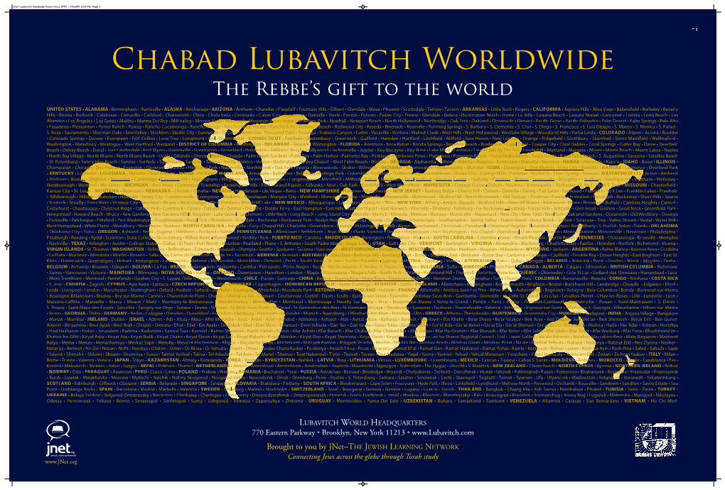 Jnet - Lubavitch Worldwide Poster Kinus 5770 11/9/2009 5:09 PM Page 4