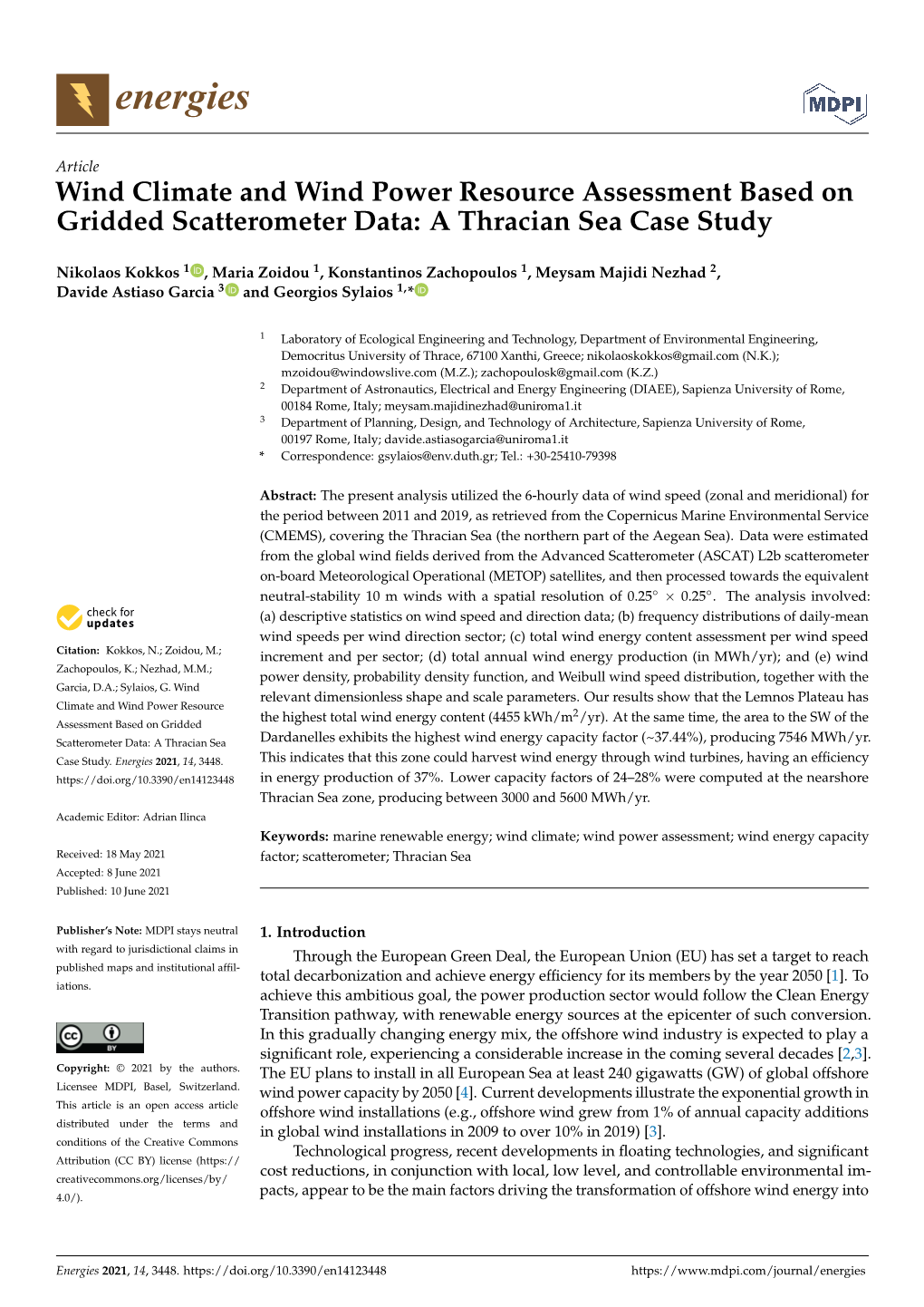 A Thracian Sea Case Study