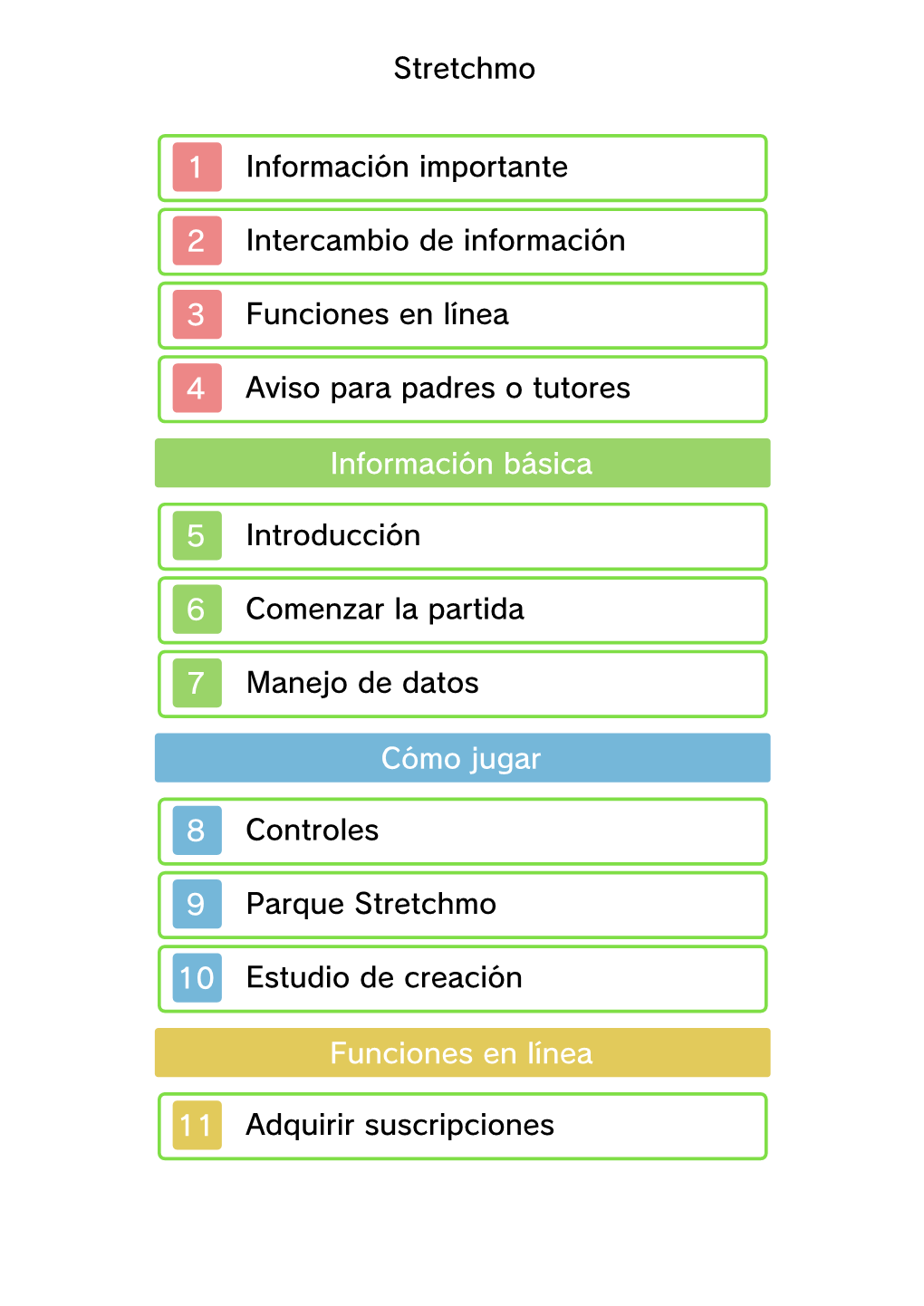 Stretchmo 1 Información Importante 2 Intercambio De Información 3 Funciones En Línea 4 Aviso Para Padres O Tutores Informaci