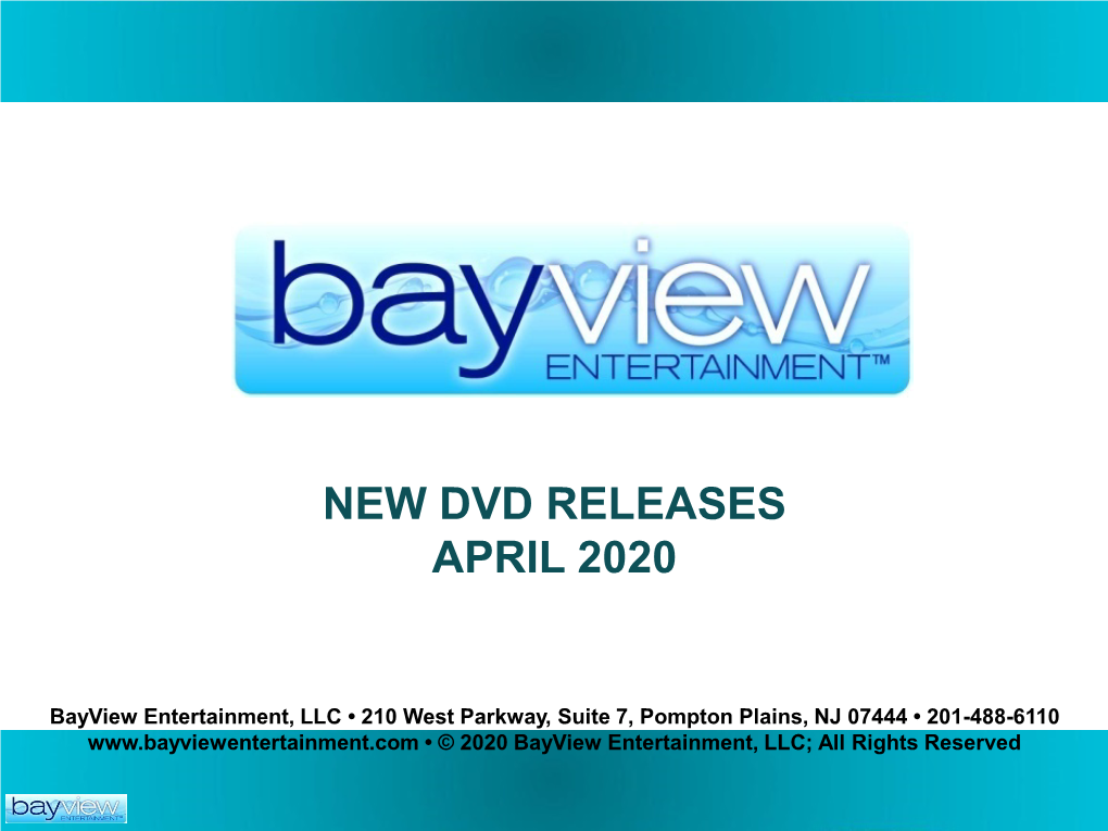 New Dvd Releases April 2020