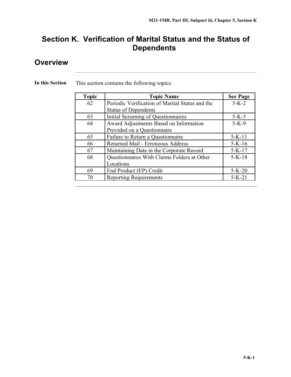 Verification Of Marital Status And The Status Of Dependents