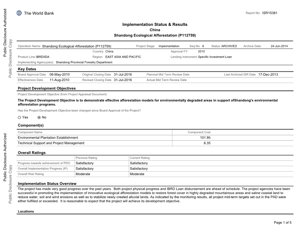 World Bank Document