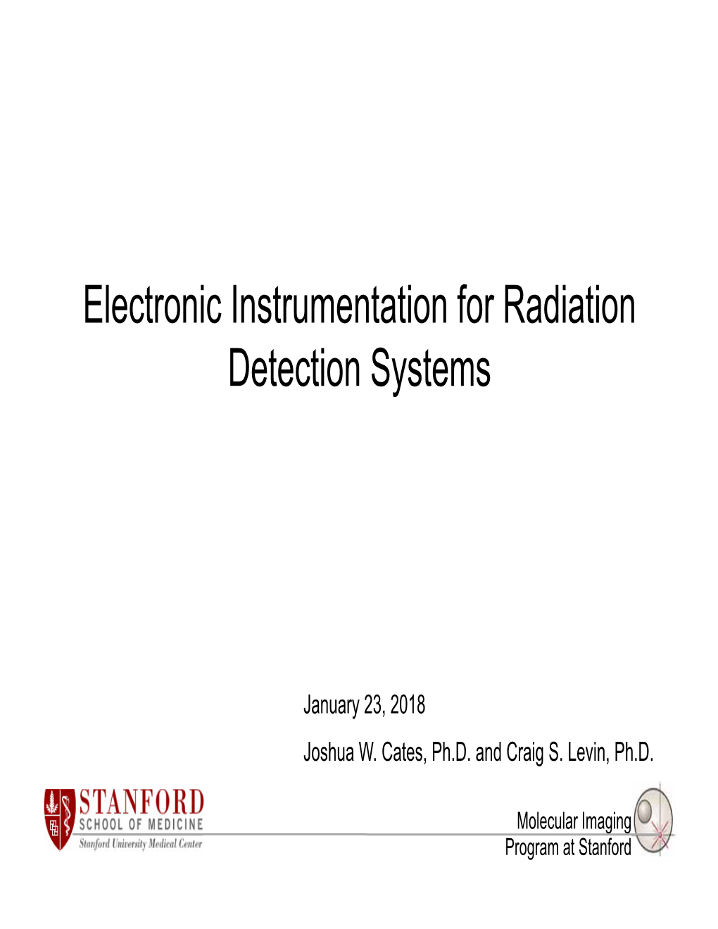 Electronic Instrumentation for Radiation Detection Systems