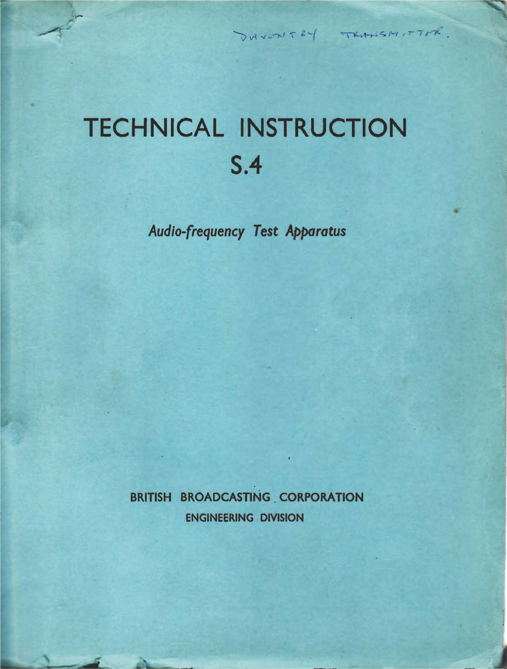 TI S4 Audio Frequency Test Apparatus.Pdf