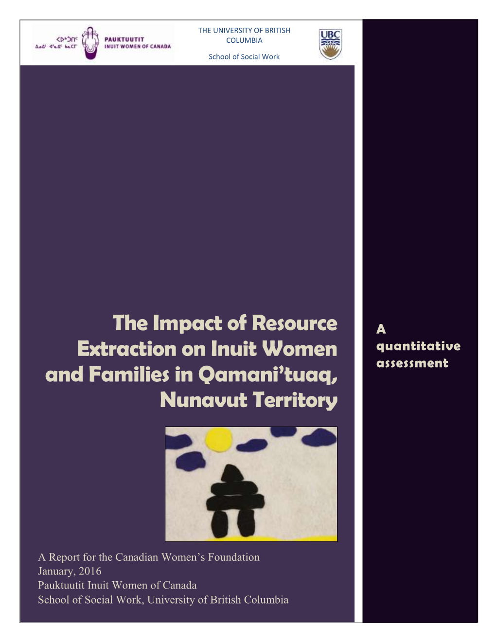 The Impact of Resource Extraction on Inuit Women and Families in Qamani'tuaq, Nunavut Territory