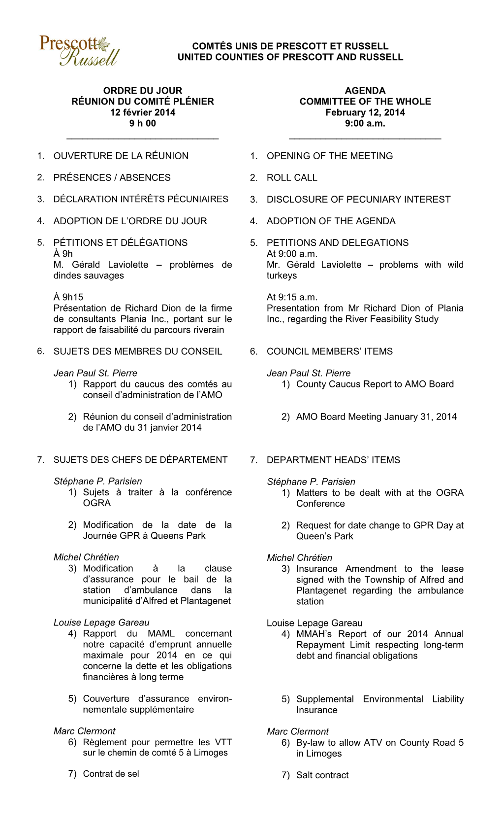 Route De Déneigement / Snowplow Routes