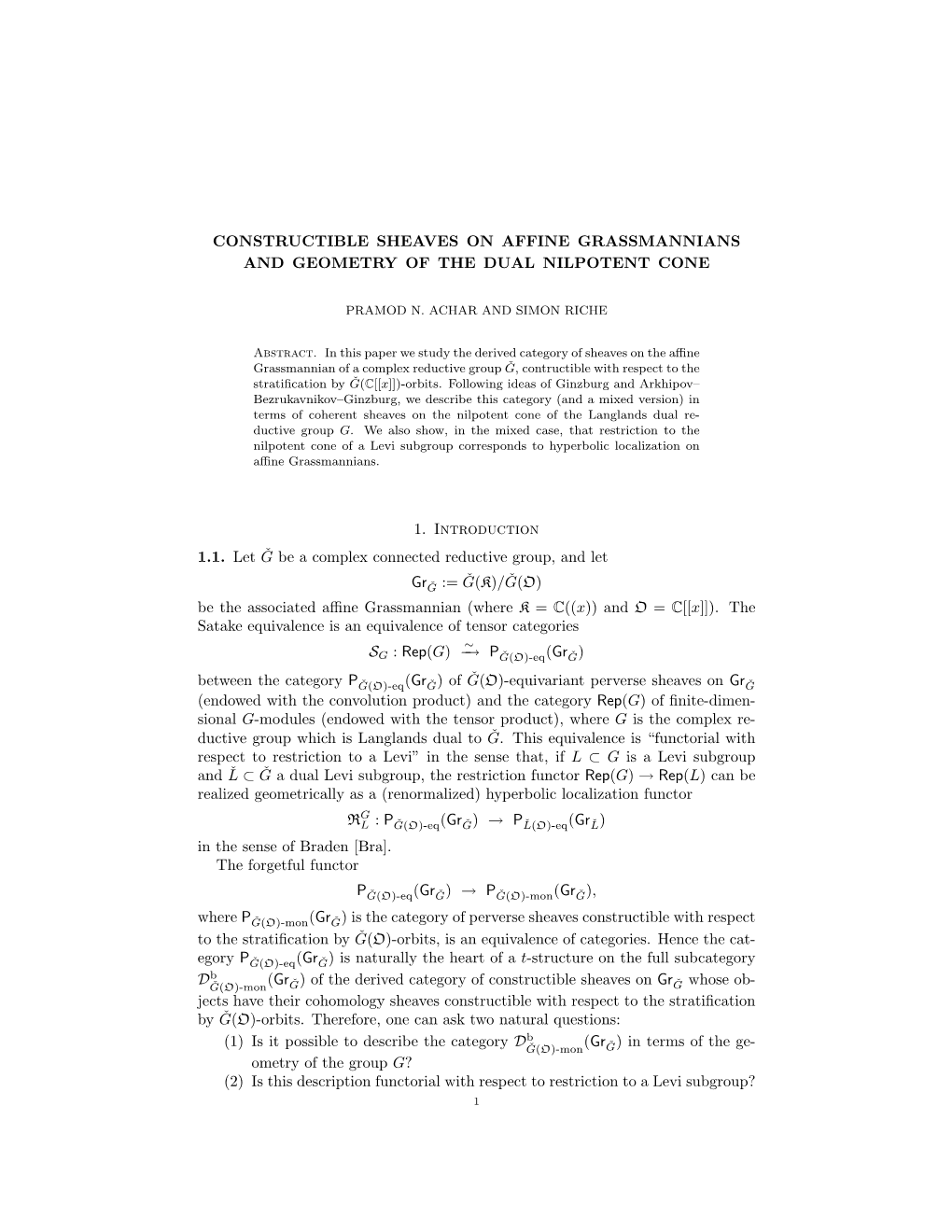 Constructible Sheaves on Affine Grassmannians and Geometry of the Dual Nilpotent Cone